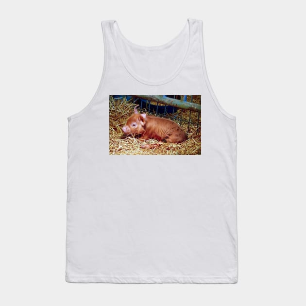 Sleepy Brown-Spotted Piglet Tank Top by Colette22